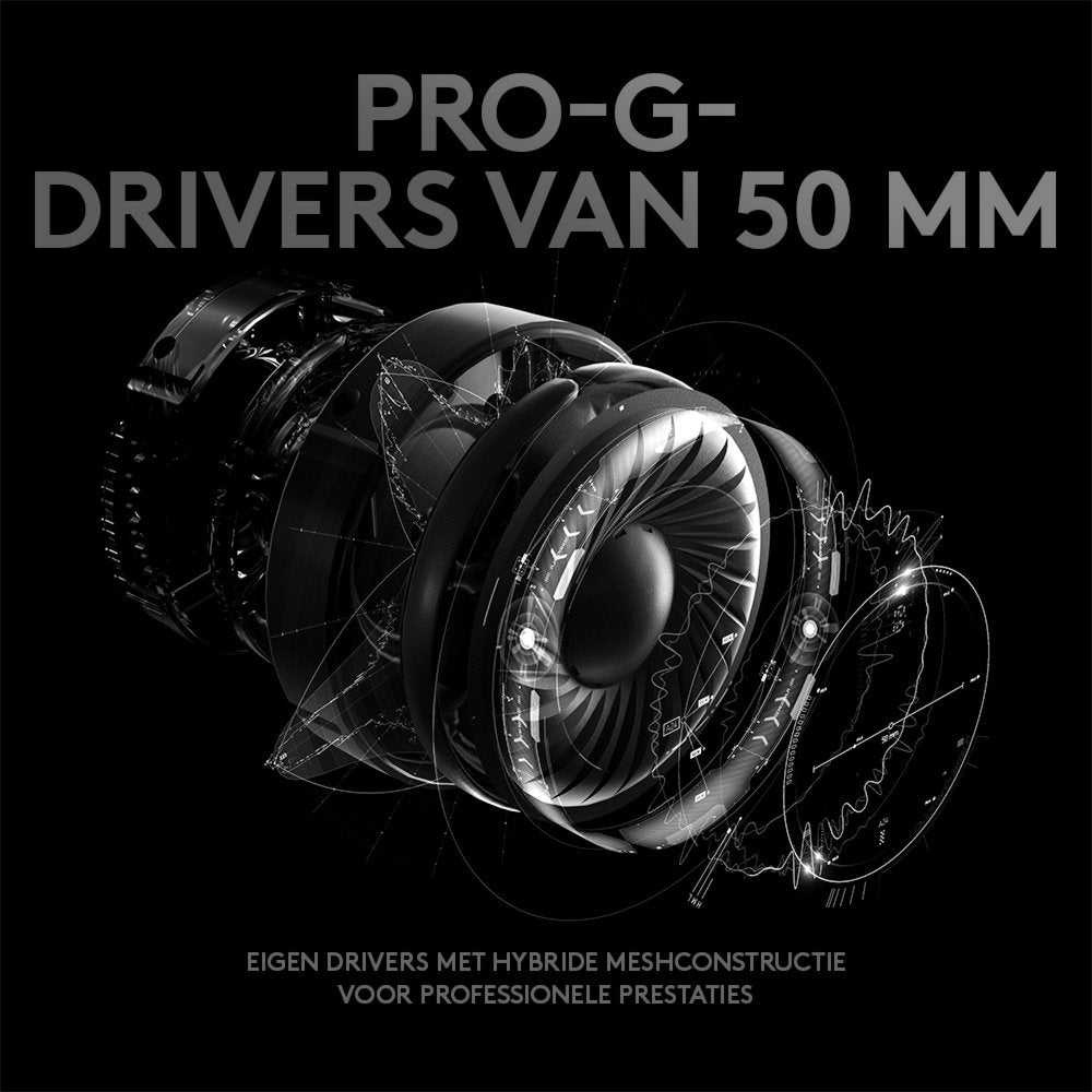 Logitech G Pro X | Bedrade Over-ear Gaming Headset | USB-A & 3.5mm | Zwart - Matmuis - Matmuis