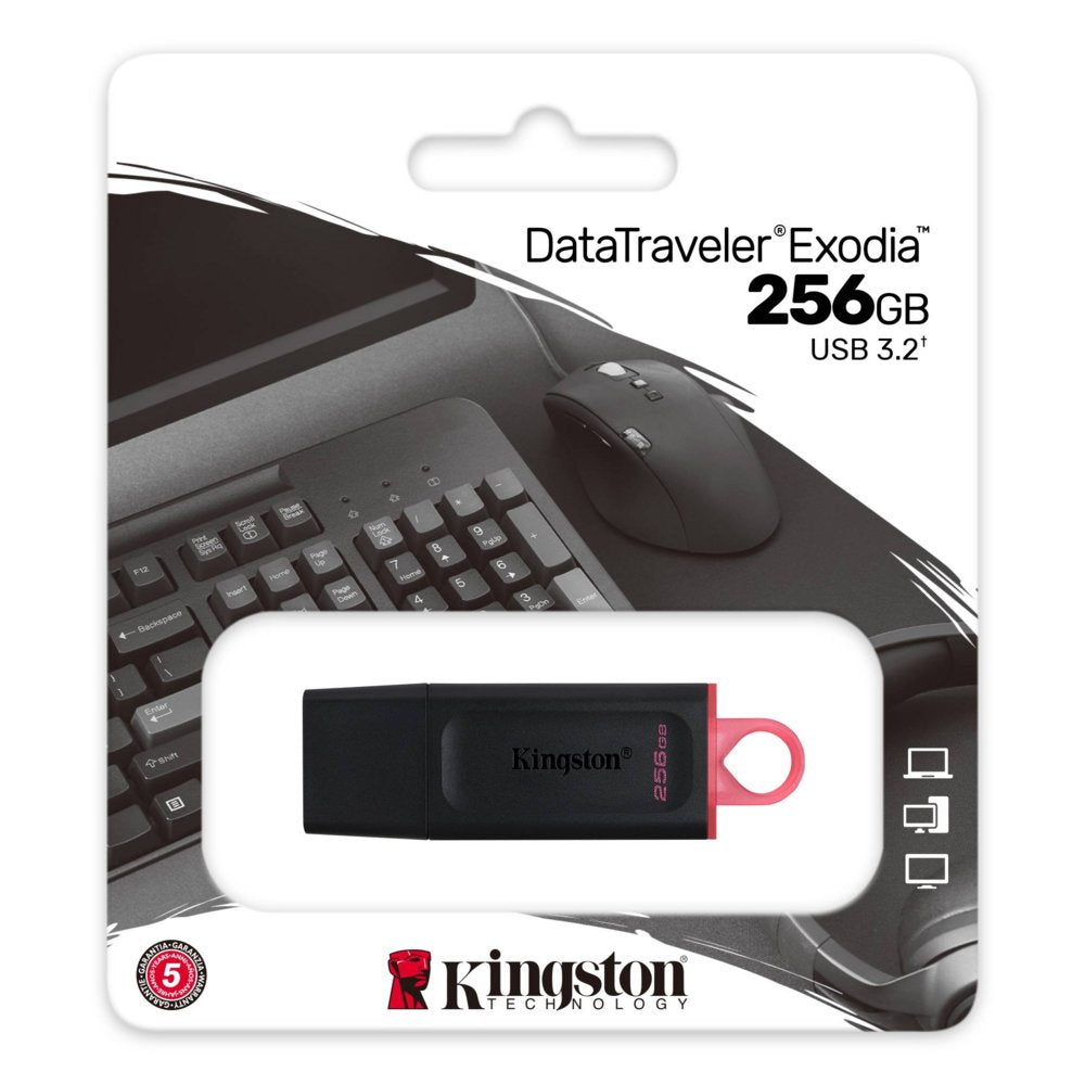 Kingston DataTraveler Exodia | 256GB USB-A 3.2 Flash Drive | Zwart - Matmuis - Matmuis
