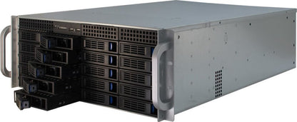 Inter-Tech IPC 4U-4420 | Server Rack Case | Zwart/Roestvrijstaal - Matmuis