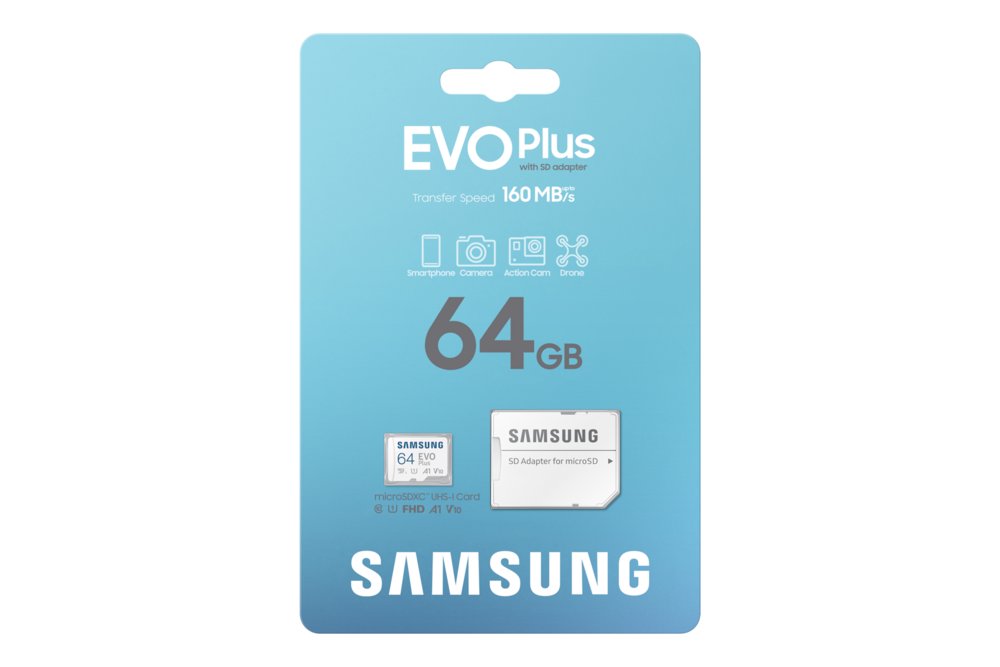 Samsung EVO Plus | MicroSDXC | 64GB | Class 10 | UHS-I U1 | Inclusief adapter - Matmuis - Matmuis