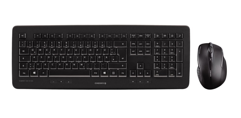 CHERRY DW 5100 | Draadloze Muis- en Toetsenbordcombo RF | QWERTY US | Zwart - Matmuis - Matmuis