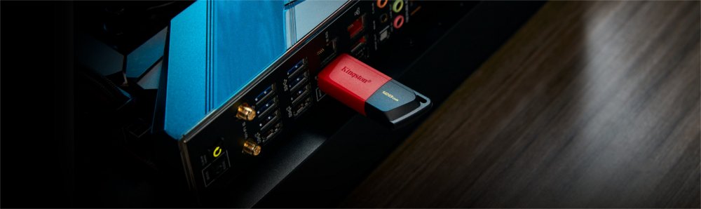 Kingston DataTraveler Exodia M | 128GB USB-A 3.2 Flash Drive | Zwart/Rood - Matmuis - Matmuis