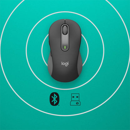 Logitech Signature M650 for Business | Draadloze Muis | Rechtshandig | RF + Bluetooth | 4000 DPI | Grafiet - Matmuis - Matmuis