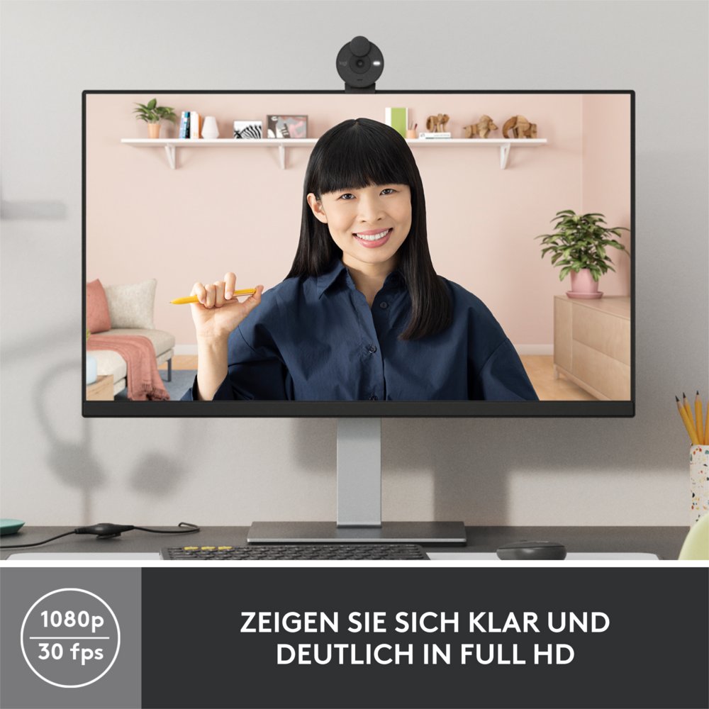 Logitech Brio 300 | 1080P 30FPS USB-C Webcam met Microfoon - Matmuis - Matmuis