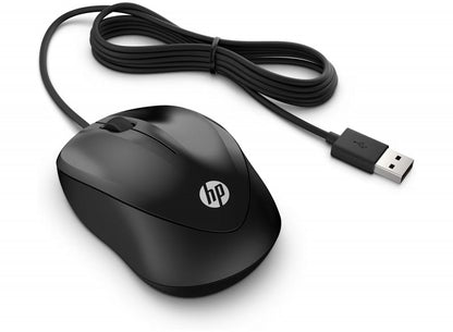 HP 1000 | Bekabelde Muis | Links- en Rechtshandig | 1000 DPI | Zwart - Matmuis - Matmuis