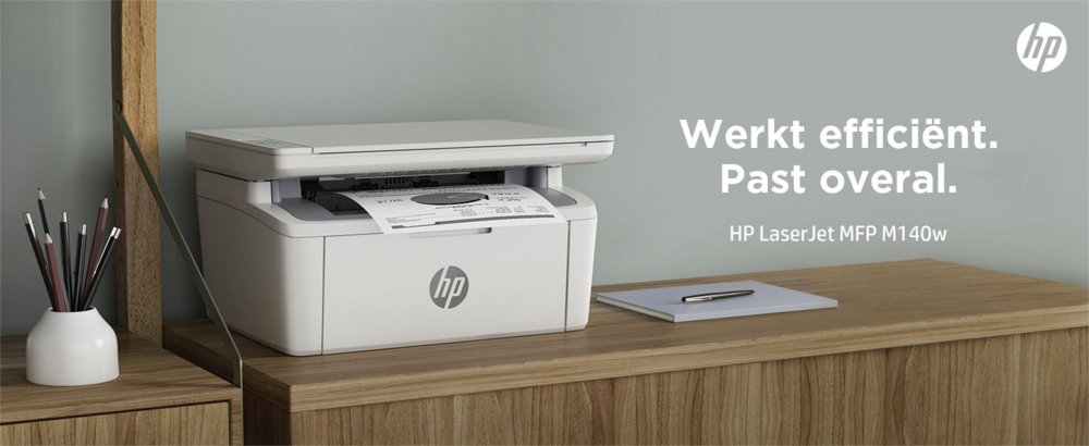 HP LaserJet Pro MFP M140w | All-in-One Laserprinter | A4 | 600 x 600 DPI | Wi-Fi | Zwart/Wit - Matmuis - Matmuis