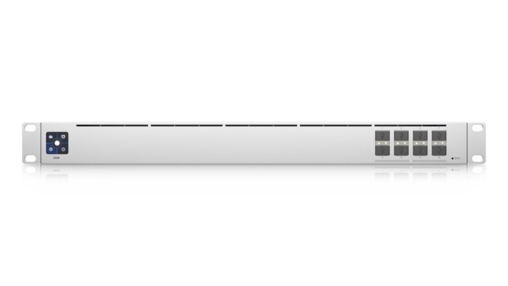 Ubiquiti Networks USW-Aggregation | Managed L2 Switch | 8 Poorten | 10G SFP+ | 1U Rackmount | Zilver - Matmuis