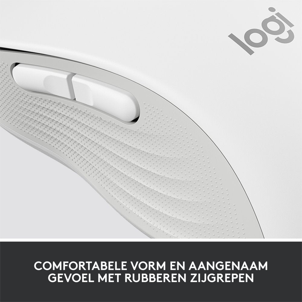 Logitech Signature M650 | Draadloze Muis | Rechtshandig | RF + Bluetooth | 2000 DPI | Wit - Matmuis - Matmuis