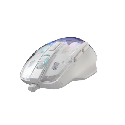 Baracuda ANGLERFISH RGB | Bedrade Gaming Muis | USB-A | 7200 DPI | Wit - Matmuis - Matmuis