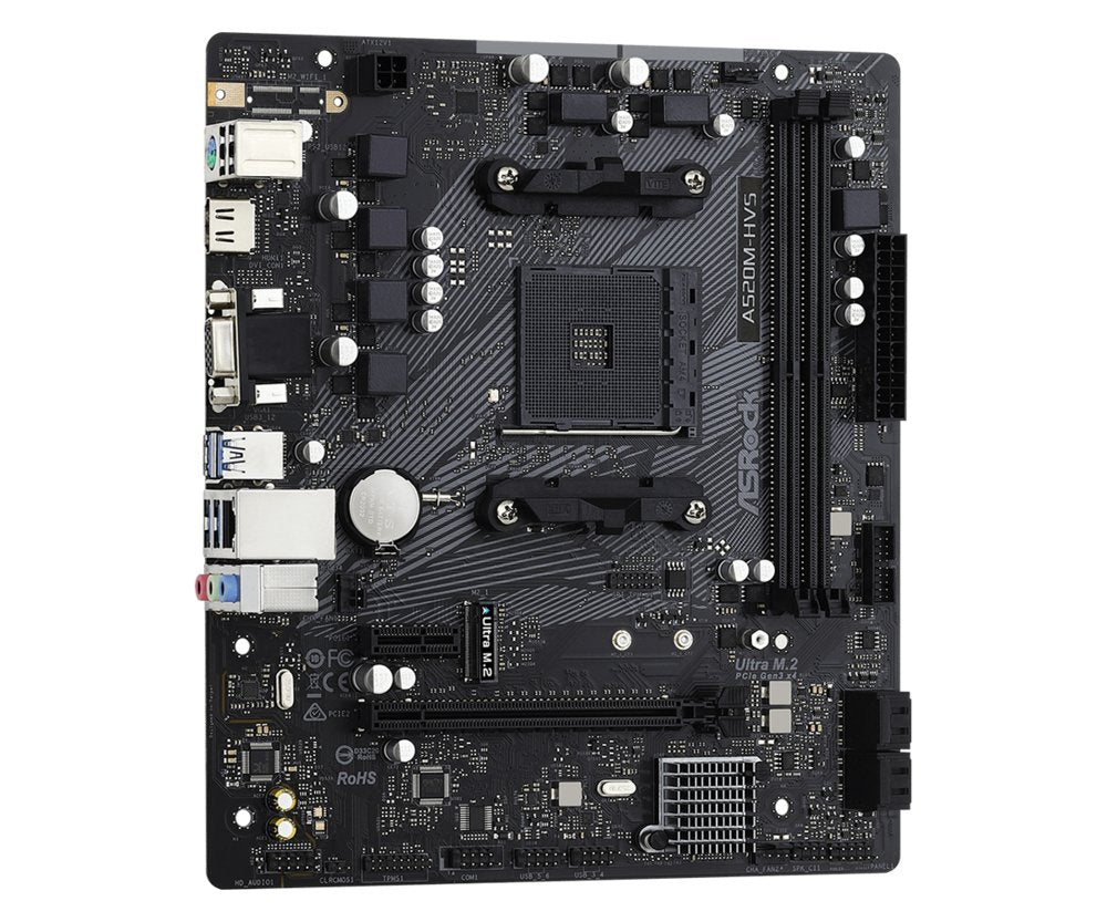 Asrock A520M-HVS | Socket AM4 | AMD A520 | 2xDDR4 | Micro-ATX | Moederbord - Matmuis - Matmuis