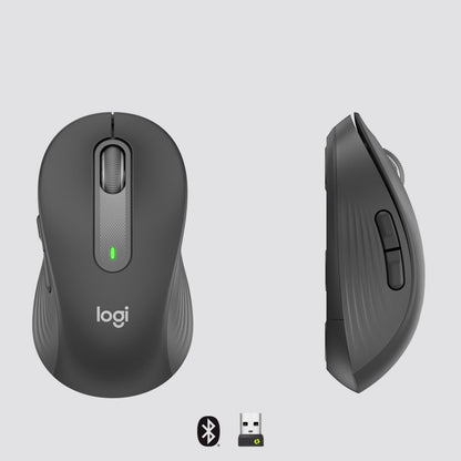 Logitech Signature M650 Large | Draadloze Muis | Rechtshandig | RF + Bluetooth | 2000 DPI | Grafiet - Matmuis - Matmuis