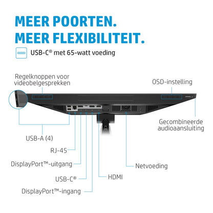 HP E24m G4 23,8" | 1920x1080 FHD IPS | USB-C 65W | Webcam | Monitor - Matmuis - Matmuis