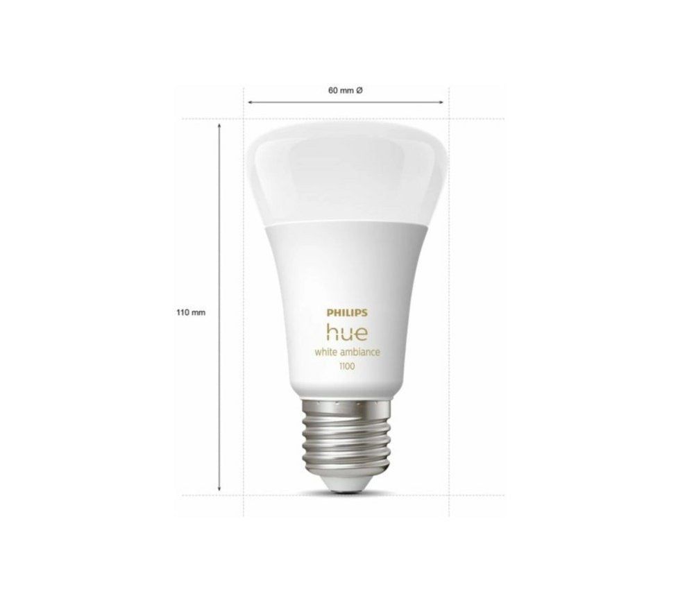 Philips Hue White Ambiance | 8W A60 LED-lamp | E27 fitting | 2-pack | EU | Dimbaar | Bluetooth & Zigbee - Matmuis - Matmuis