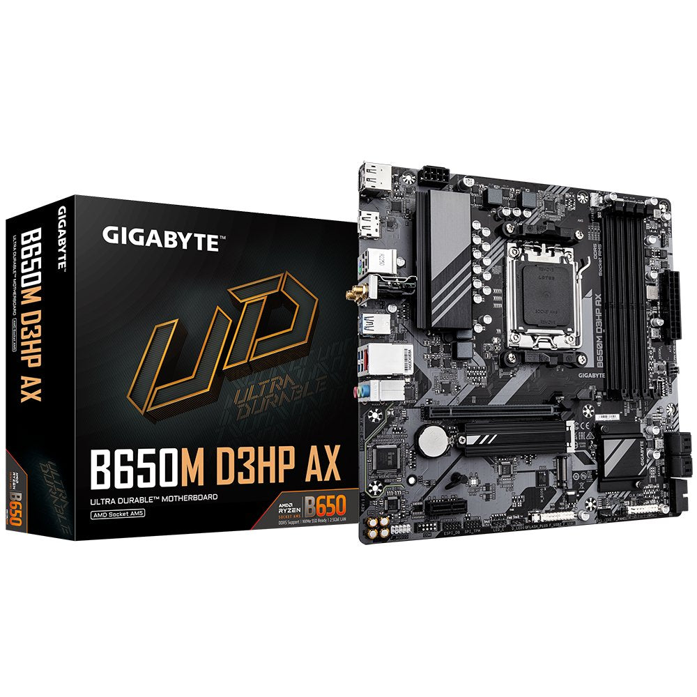 GIGABYTE B650M D3HP AX | Socket AM5 | AMD B650 | 4xDDR5 | Micro ATX | Moederbord - Matmuis - Matmuis