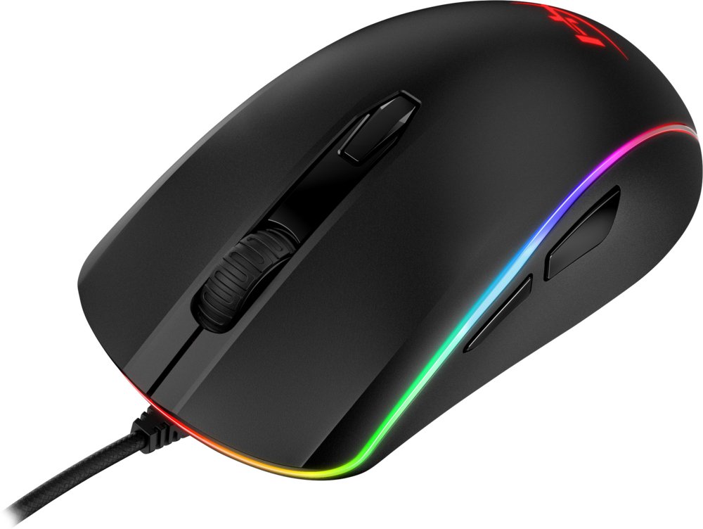 HyperX Pulsefire Surge | Bekabelde Gaming Muis | Rechtshandig | USB-A | 16000 DPI | Zwart - Matmuis - Matmuis
