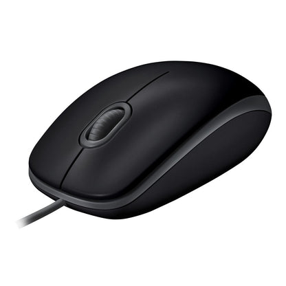 Logitech B110 Silent | Bekabelde Muis | Links- en Rechtshandig | USB-A | 1000 DPI | Zwart - Matmuis - Matmuis