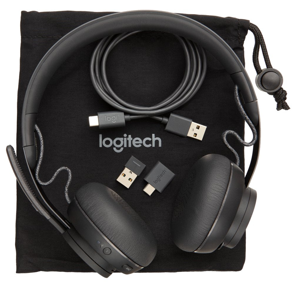 Logitech Zone | Draadloze On-ear Headset | Bluetooth | Grafiet - Matmuis - Matmuis