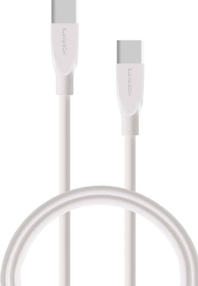 Mobiparts | USB-C naar USB-C Kabel | 2A | 1m | Wit (Bulk) - Matmuis - Matmuis