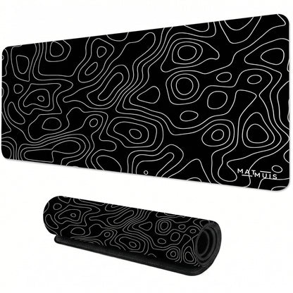 XXL Muismat | Topo Vector Black | Matmuis