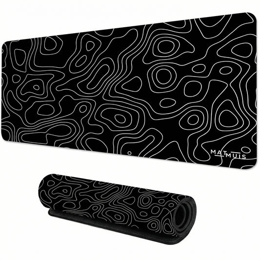 XXL Muismat | Topo Vector Black | Matmuis