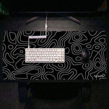 XXL Muismat | Topo Vector Black | Matmuis