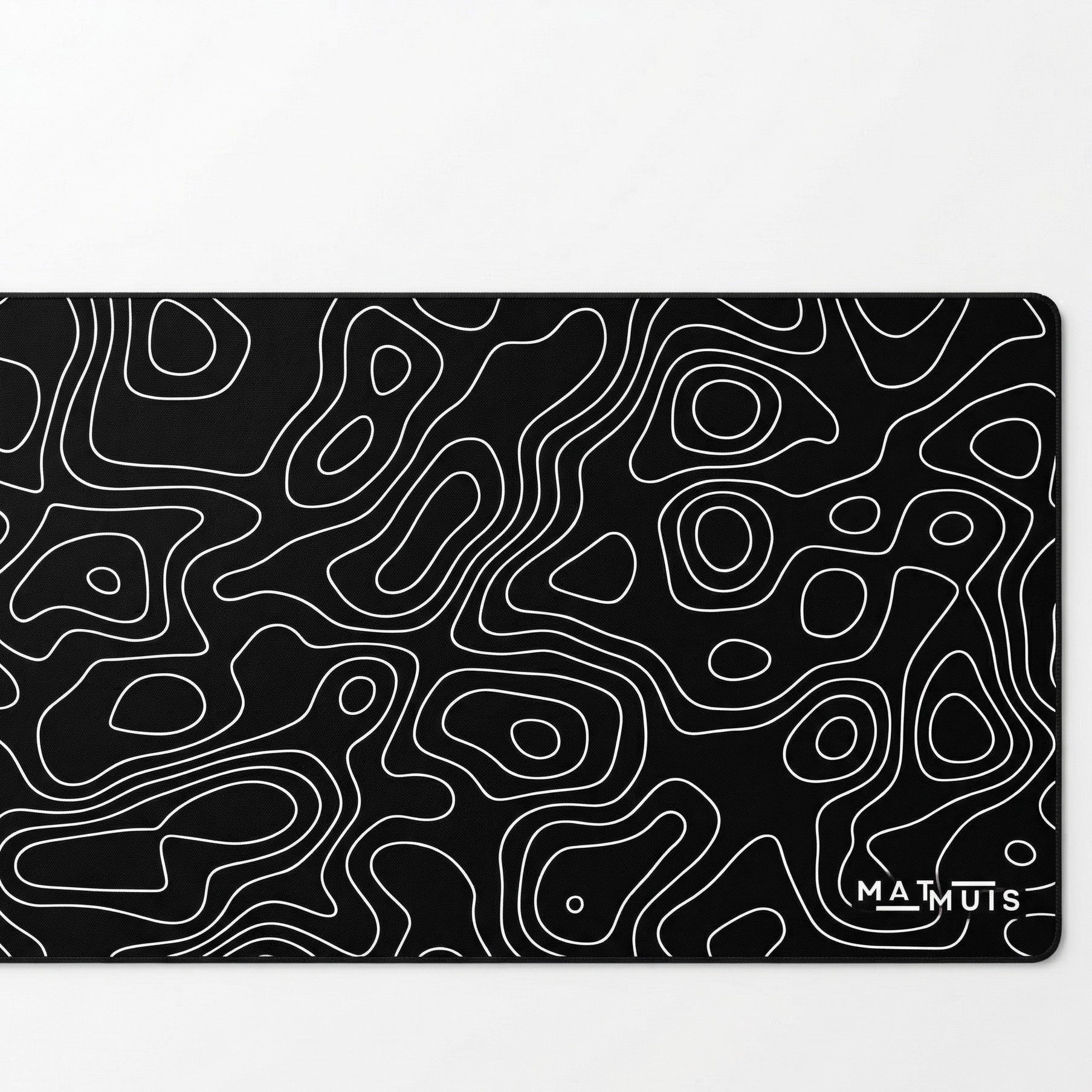 XXL Muismat | Topo Vector Black | Matmuis