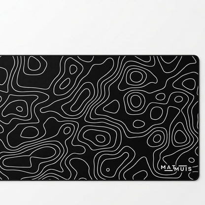 XXL Muismat | Topo Vector Black | Matmuis