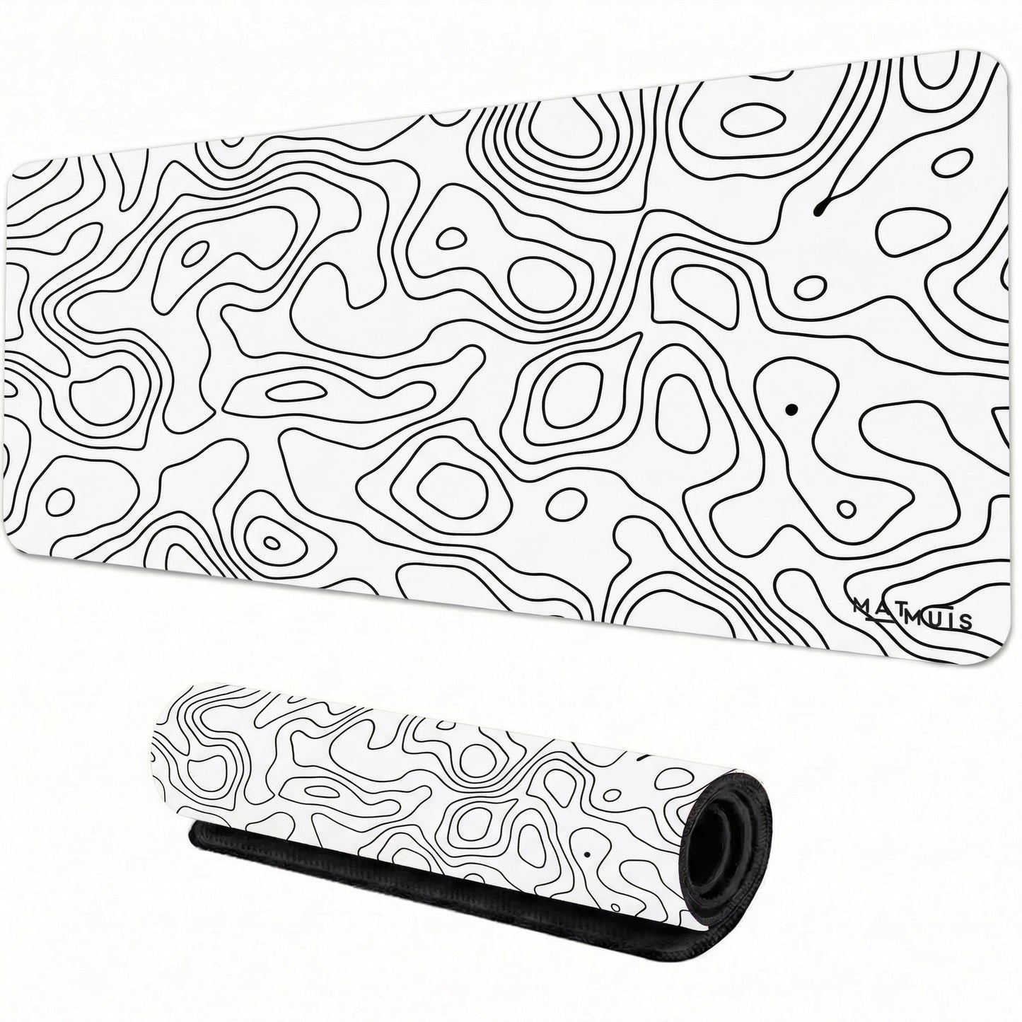 XXL Muismat | Topo Vector White | Matmuis