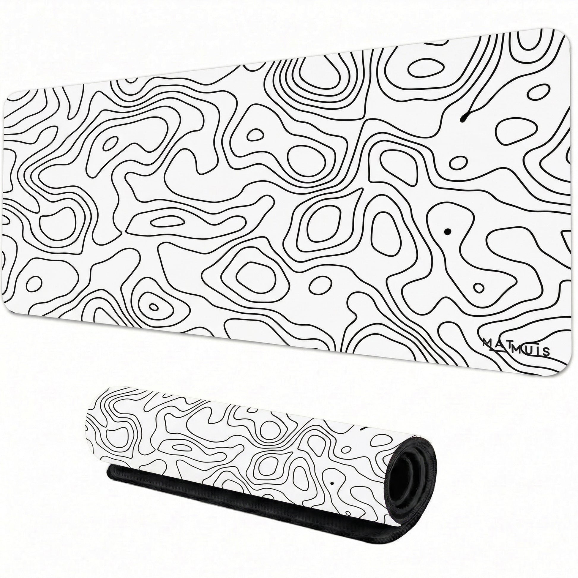 XXL Muismat | Topo Vector White | Matmuis