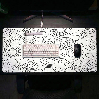 XXL Muismat | Topo Vector White | Matmuis