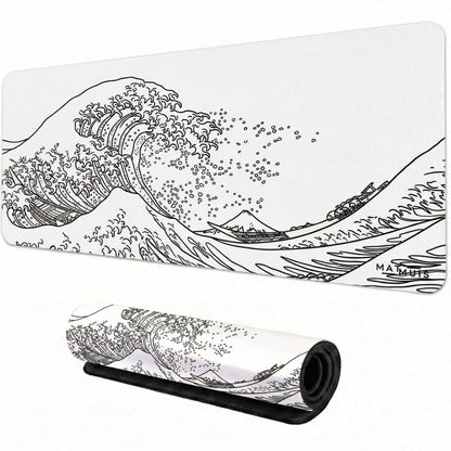 XXL Muismat | Wave Trace White | Matmuis