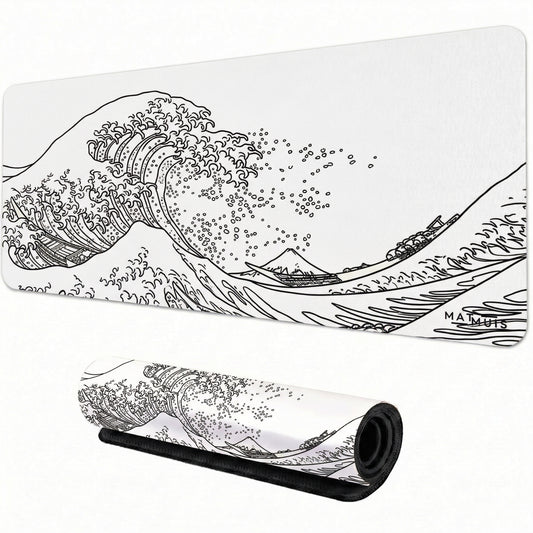 XXL Muismat | Wave Trace White | Matmuis
