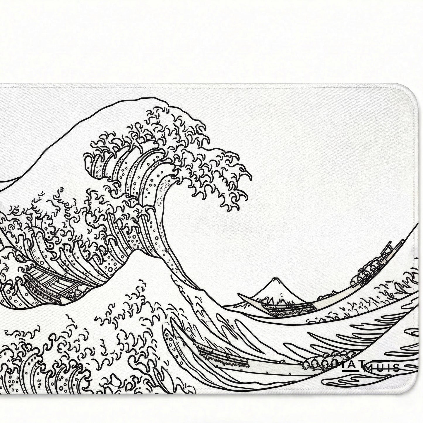XXL Muismat | Wave Trace White | Matmuis