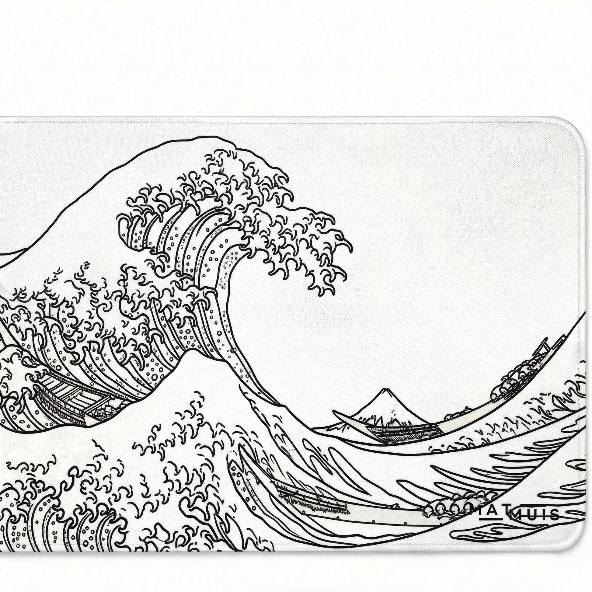 XXL Muismat | Wave Trace White | Matmuis