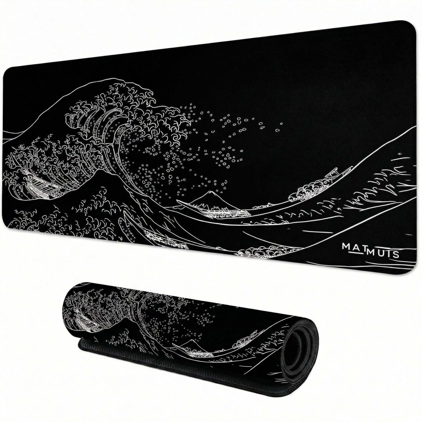 XXL Muismat | Wave Trace Black - Matmuis - Matmuis