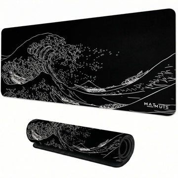 XXL Muismat | Wave Trace Black | Matmuis