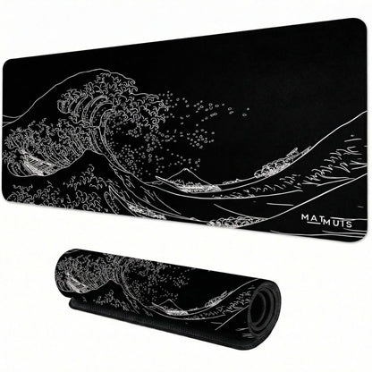 XXL Muismat | Wave Trace Black - Matmuis - Matmuis