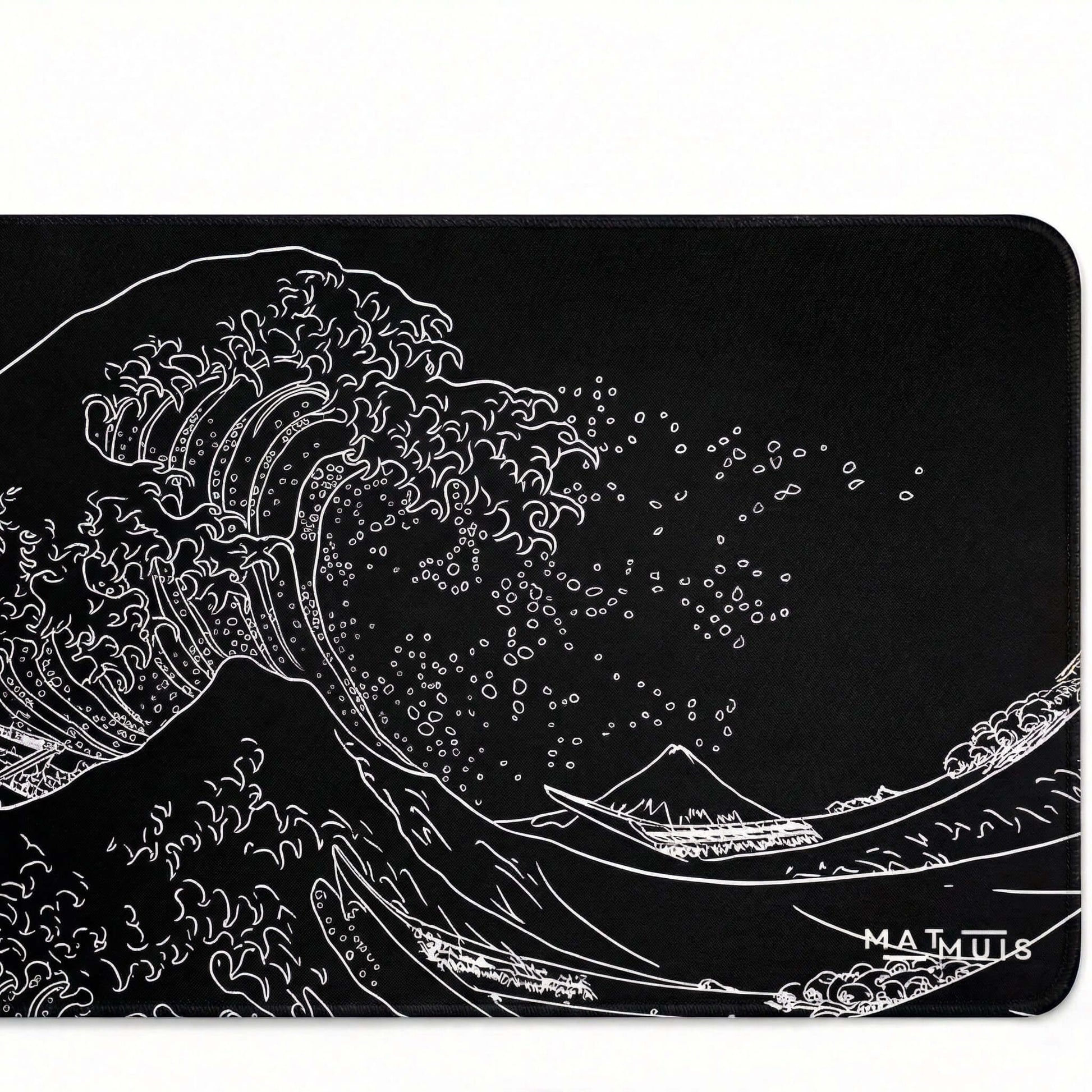 XXL Muismat | Wave Trace Black | Matmuis