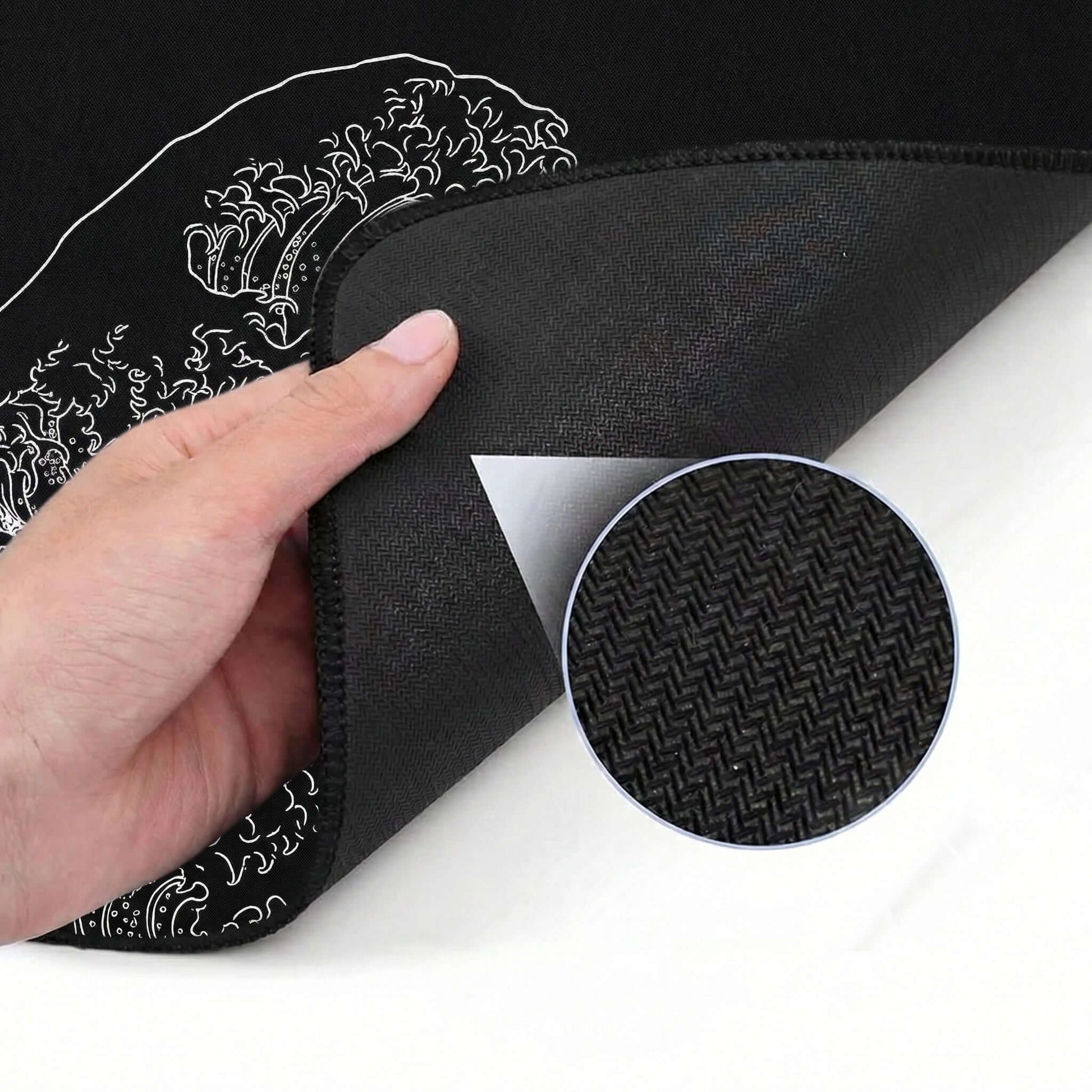 XXL Muismat | Wave Trace Black | Matmuis