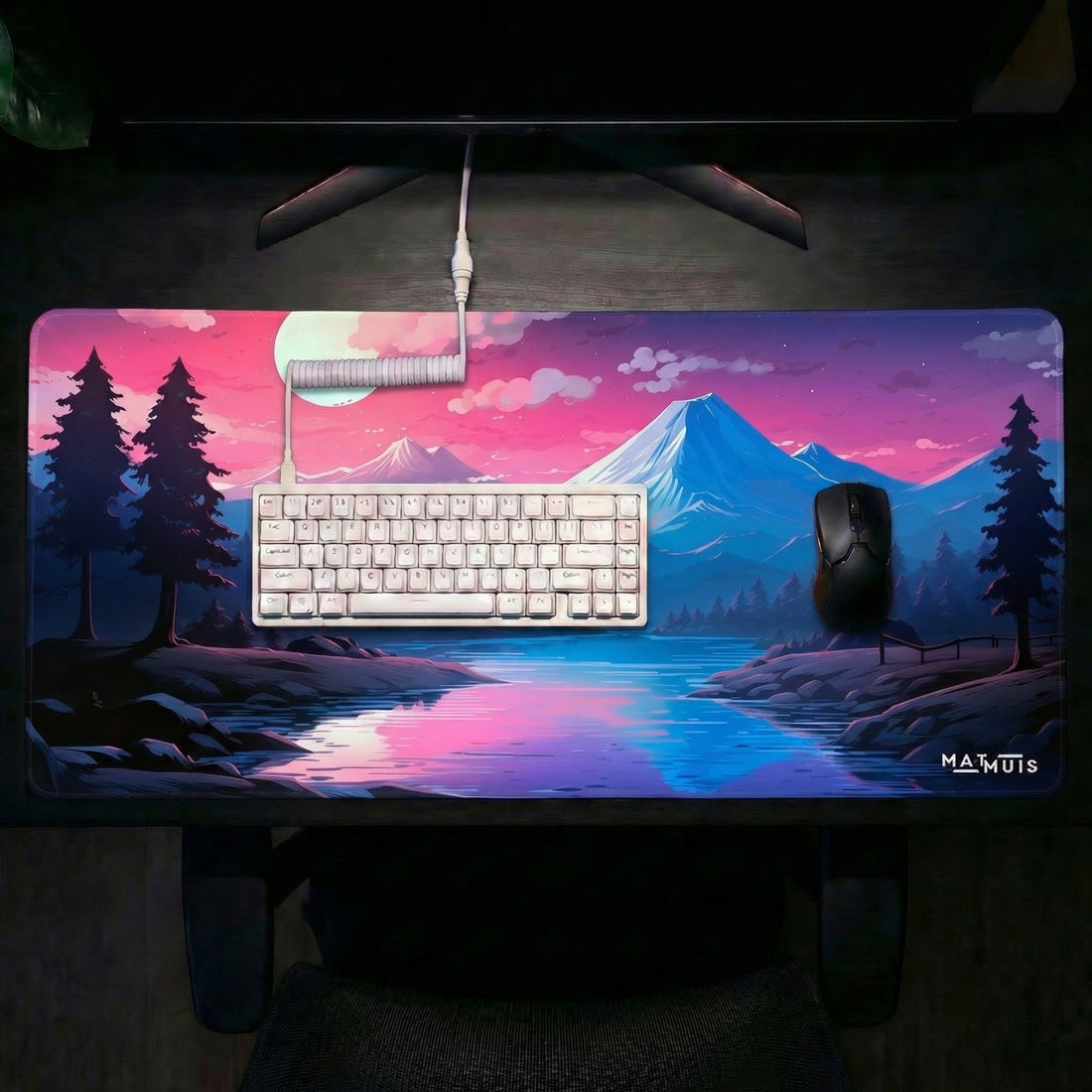 XXL Muismat | Night Forest Mountain | Matmuis