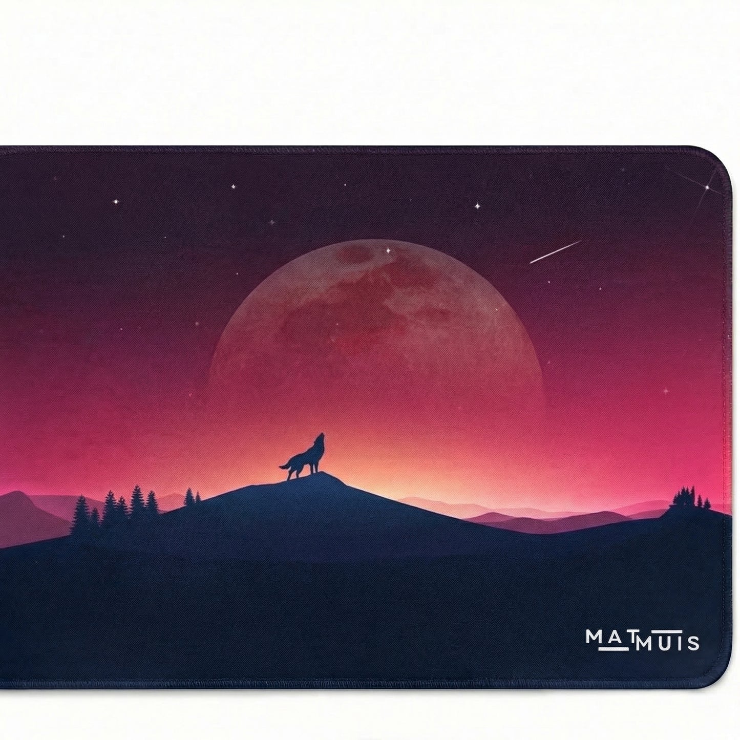 XXL Muismat | Night Forest Howling Wolf