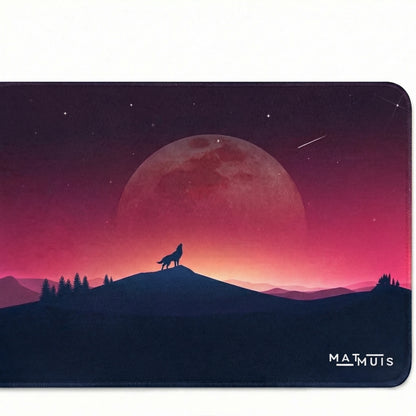 XXL Muismat | Night Forest Howling Wolf